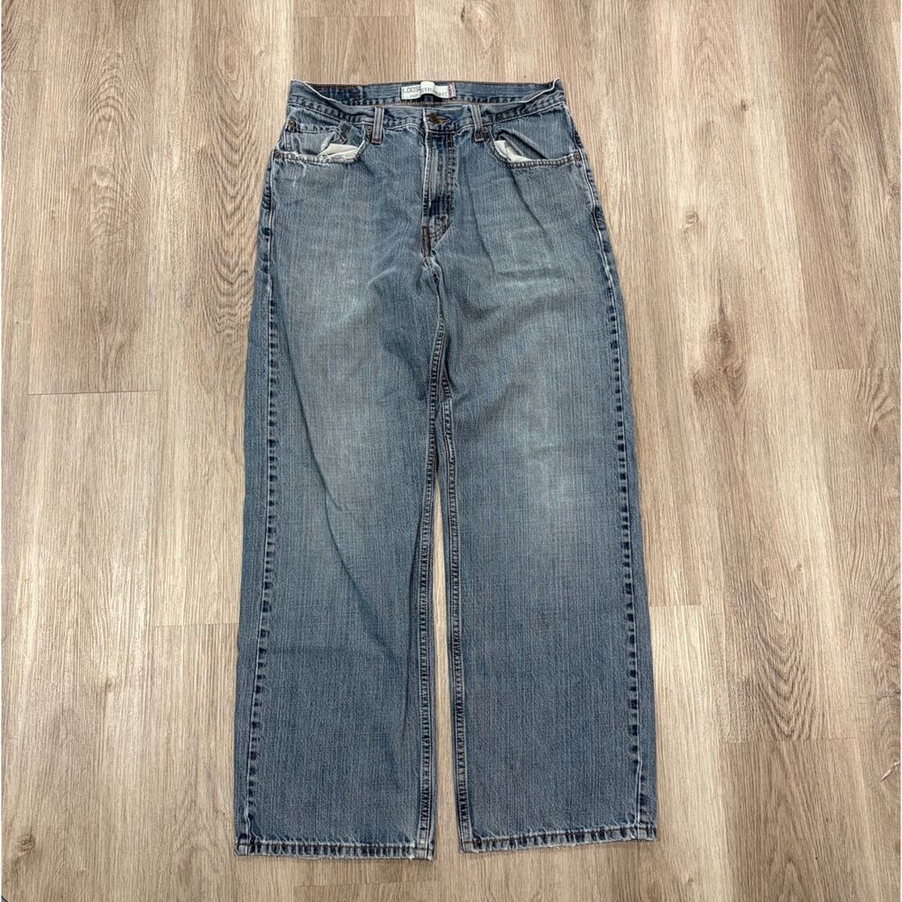 Levi's 569 Jeans Mens 32x31 Grunge Baggy Skater Distressed Blue Denim Loose Fit